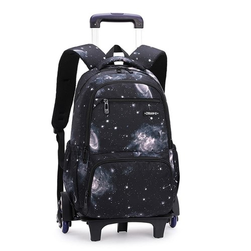 Galaxy black rolling backpack - galaxy,